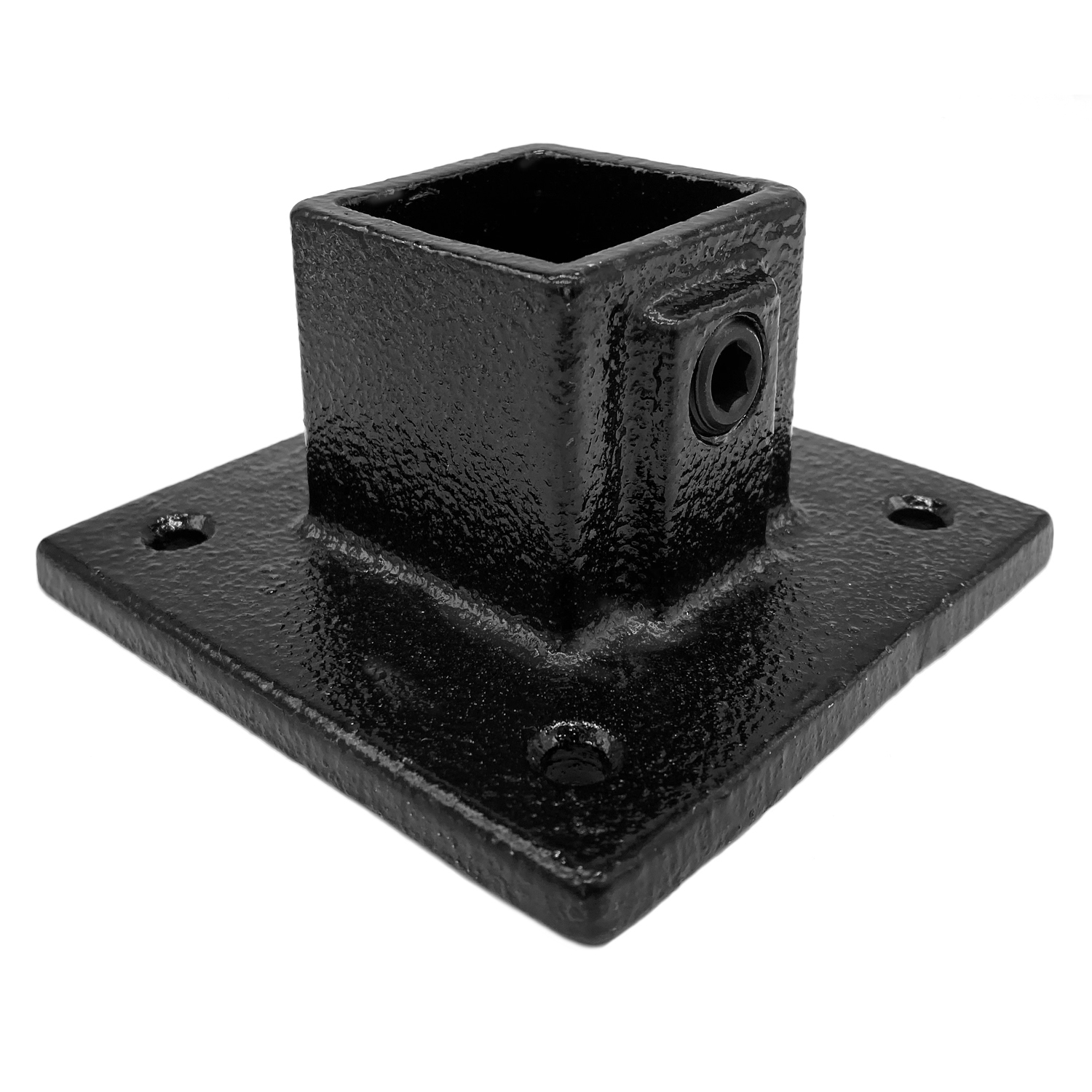 Buiskoppeling Vierkante voetplaat - zwart - vierkant - 40 mm
