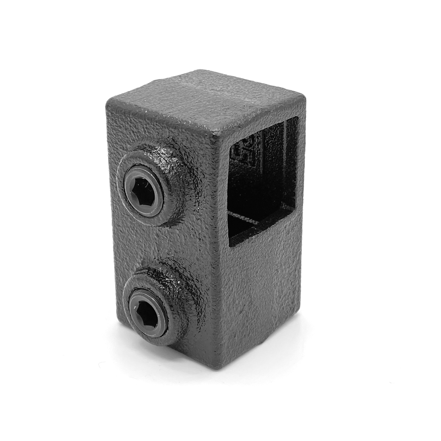 Buiskoppeling Kort T-stuk - zwart - vierkant - 40 mm