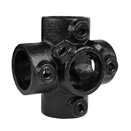 Buiskoppeling 4-weg kruisstuk - zwart-B / 26,9 mm